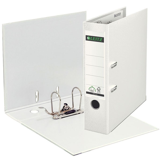 Pärm LAF LEITZ 180 EU-hål. A4/80mm vit