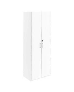 Hylla med dörrar 5-plan monterad vit