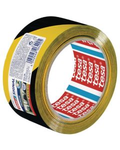Golvmarkering TESA Prem. 50mm x 66m svart/gul