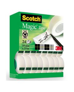 Scotch® Magic™ Transparent tejp, storpack, 24 rullar 19 mm × 33 m