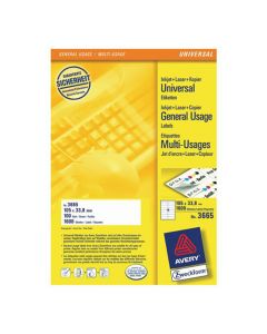 Etikett AVERY Ultragrip 105x33,8mm 1600/FP