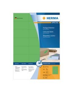 Etikett HERMA A4 70x37mm grön 2400/FP
