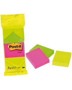 Notes POST-IT 38x51mm neon 3/FP