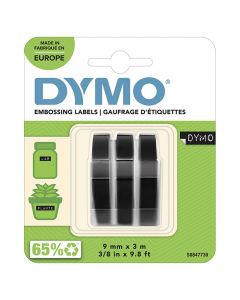 Präglingsband DYMO 9mm x 3m svart 3/FP