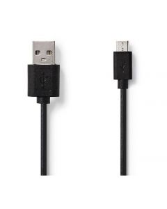 Kabel NEDIS USB-A ha - USB Micro B 1m svart