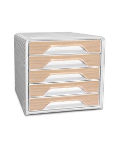 Blankettbox CEP Smoove 5-lådor vit/beech
