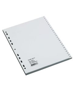 Plastregister BANTEX PP A4 1-100 grå