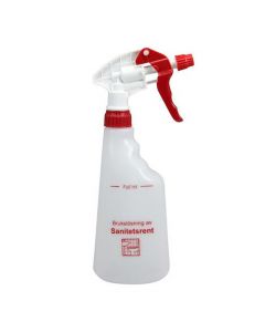 Sprayflaska tom för sanitet röd 600ml