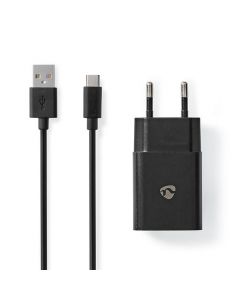 Laddare Vägg NEDIS 2.4 A USB-C 1m svart