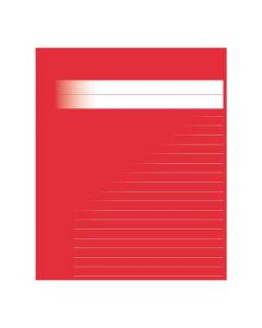 Skrivhäfte A5 ½ sida linj 8,5mm röd