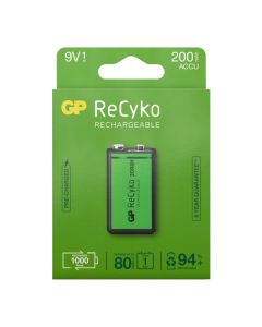 Batteri Laddbar GP ReCyko 9V