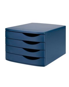 Blankettbox JAMELA 4 lådor ECO blå