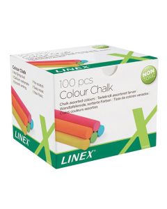 Tavelkrita LINEX sort färger 100/fp