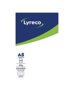 Anteckningsblock LYRECO A5 100bl 60g rutat