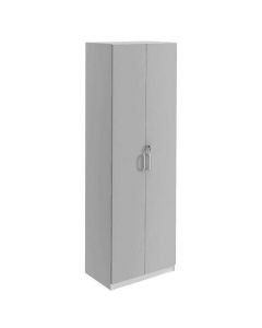 Hylla med dörrar 5-plan monterad grå