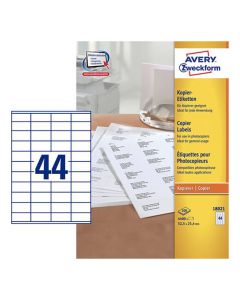 Etiket AVERY copier labels 25,4x52,5mm 4400/FP