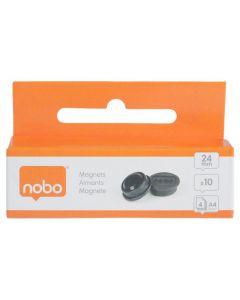 Magnet NOBO 24mm sort 10/FP
