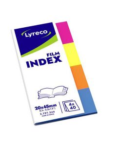 Indexfilm LYRECO 20x50mm sort. färger 4/FP