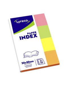 Indexflikar LYRECO 20x50mm sort. färger