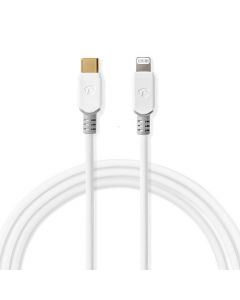 Kabel NEDIS Lightning - USB-C 2m vit