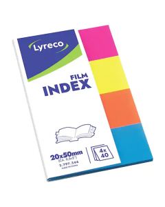 Indexfilm LYRECO 20x50mm sorterade färger 4/FP
