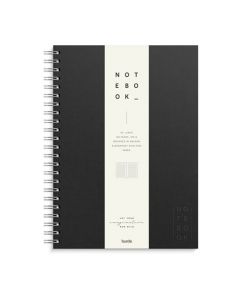 Anteckningsbok BURDE A4 textil linj svart