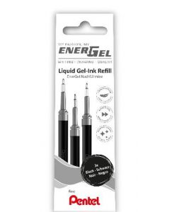 Refill PENTEL EnerGel needle svart 3/fp