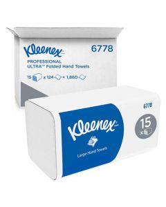 Handduk KLEENEX V-vikt 1860/FP vit