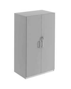Hylla med dörrar 3-plan monterad grå