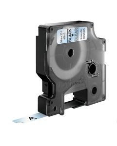 Tape D1 9mm Svart på Klar