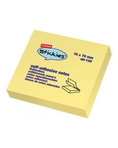 Notes STAPLES 76x76mm gul