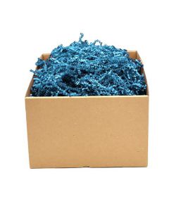 Crinkle craft ljusblåa pappersstrimlor 1kg