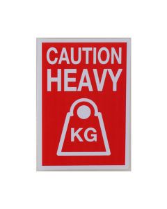 Varningsetikett CAUTION HEAVY 500/rl