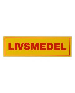 Varningsetikett LIVSMEDEL 500/rl