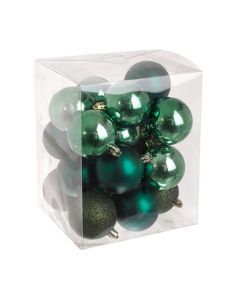 Dekoration Julkulor 6cm 20/fp grön