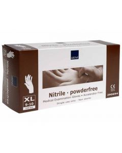 Nitrilhandske acceleratorfri vit XL 100/FP