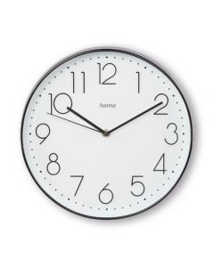 Väggur HAMA Corsica 30cm svart/vit