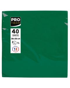 Servetter PRONAPPE 38x38cm m.grön 40/fp
