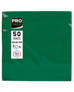 Servetter PRONAPPE 20x20cm m.grön 50/fp