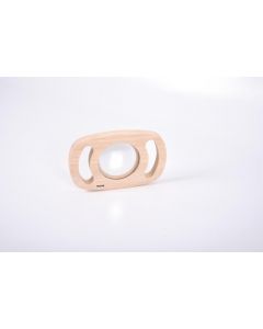 Spegel konkav/konvex trähandtag