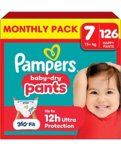 Blöja PAMPERS Baby Dry S7 15+kg 126/fp