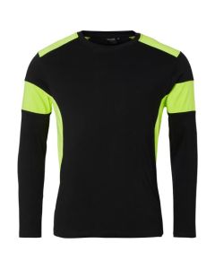 T-shirt l/ä TOP SWEDE 212 sv/fl gul L