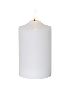 Blockljus STAR T LED Top 7,5x15cm vit