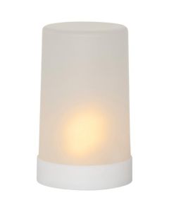 Blockljus STAR T LED Flame 14,5cm vit
