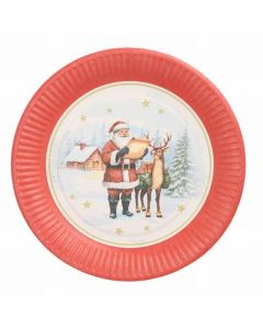 Tallrik PAPSTAR Santa 23cm 10/fp