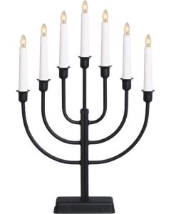Elljusstake 7 ljus 31x47cm metall svart