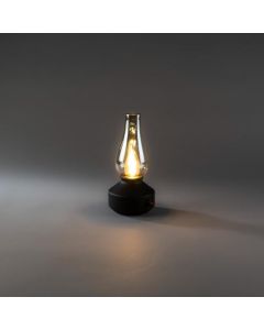Lykta metall LED 24,5cm svart