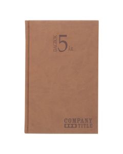 5-årsdagbok konstläder cognac-1055
