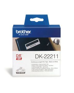 Etikett BROTHER DK22211 29mm x 15,24m vit