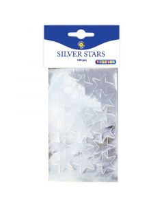 Stickers stjärnor silver 25mm 108/FP